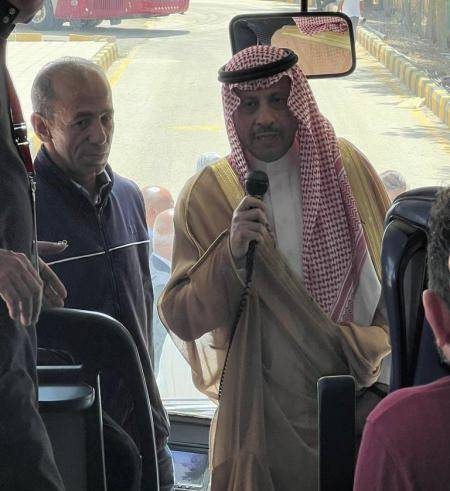 السفير السعودي يشارك وداع أولى قوافل الحجاج الاردنيين