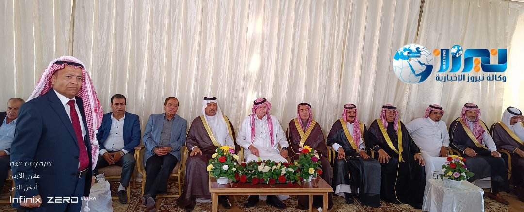الشيخ خلف الشويخ الجبور يقيم  مأدبة غداء لدولة فيصل الفايز ولشيوخ من المملكة العربية السعودية....صور