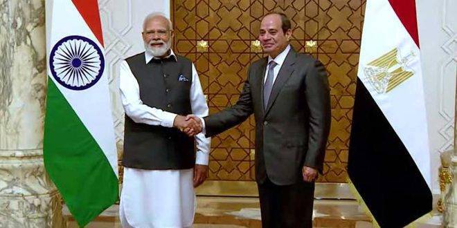 السيسي ورئيس وزراء الهند يبحثان مجالات التعاون والقضايا الإقليمية والدولية