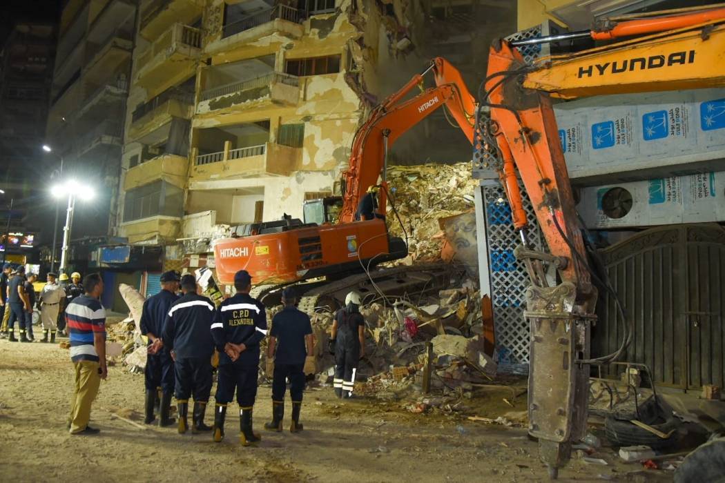 اخر مستجدات حالة العقار المنهار بالاسكندرية