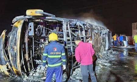 مصرع 25 شخصا بحريق حافلة في الهند