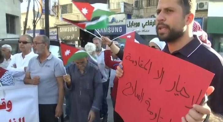 وقفة في إربد استنكارا لعدوان الاحتلال على جنين