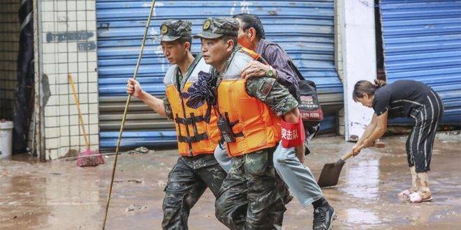 مصرع 15 شخصاً جراء أمطار غزيرة جنوب غرب الصين