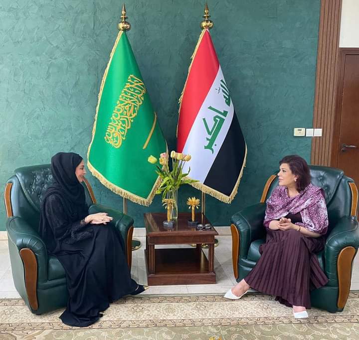 سفيرة العراق بالرياض تستقبل الأميرة أضواء ال سعود
