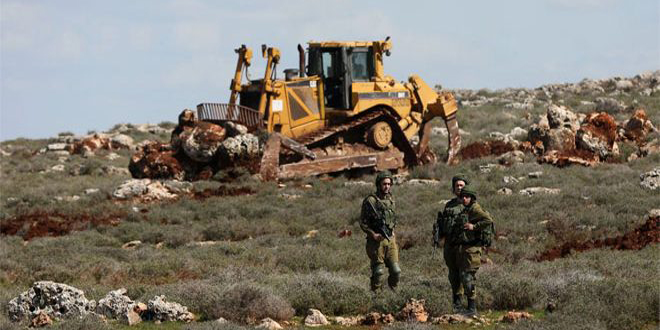 مستوطنون يستولون على مساحات من أراضي الفلسطينيين شرق الخليل