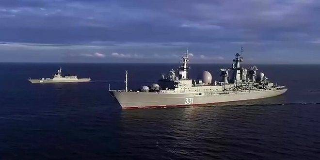 مناورات عسكرية روسية صينية في بحر اليابان