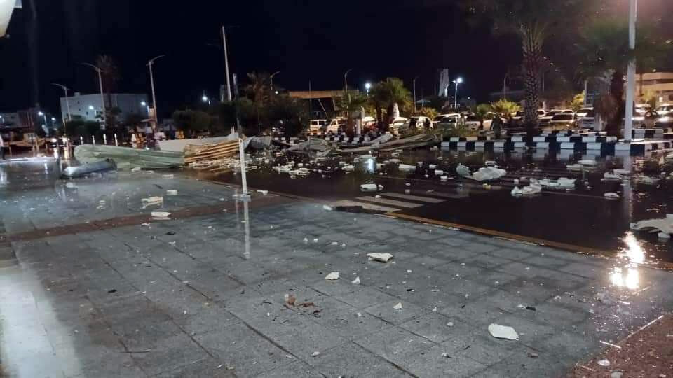 إصابات في مطار عدن الدولي جراء الرياح الشديدة