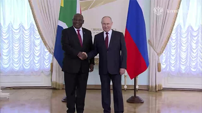 بوتين: علاقاتنا مع جنوب إفريقيا عميقة واستراتيجية