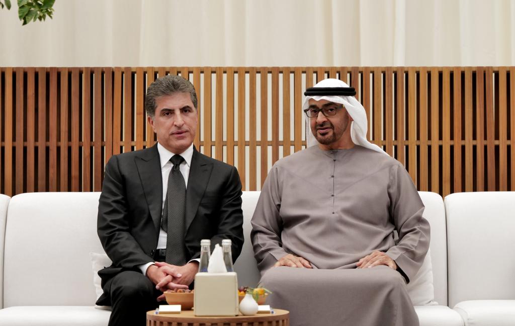 بارزاني يشارك في عزاء شقيق رئيس دولة الإمارات سعيد بن زايد آل نهيان في أبو ظبي