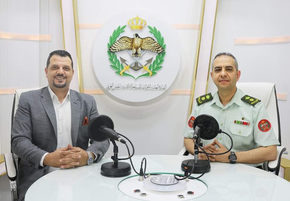 اذاعة الجيش العربي تستضيف المقدم القاضي العسكري  يعرب القضاه