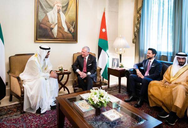 مُباحثات موسعة بين الملك والرئيس الإماراتي في قصر بسمان