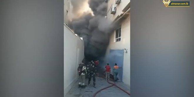لبنان.. مقتل عنصر في الدفاع المدني وإصابة 3 في حريق بالضاحية الجنوبية