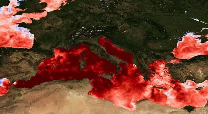 طقس العرب: وصول البحر الأبيض المتوسط إلى أعلى درجة حرارة في تاريخه المسجل
