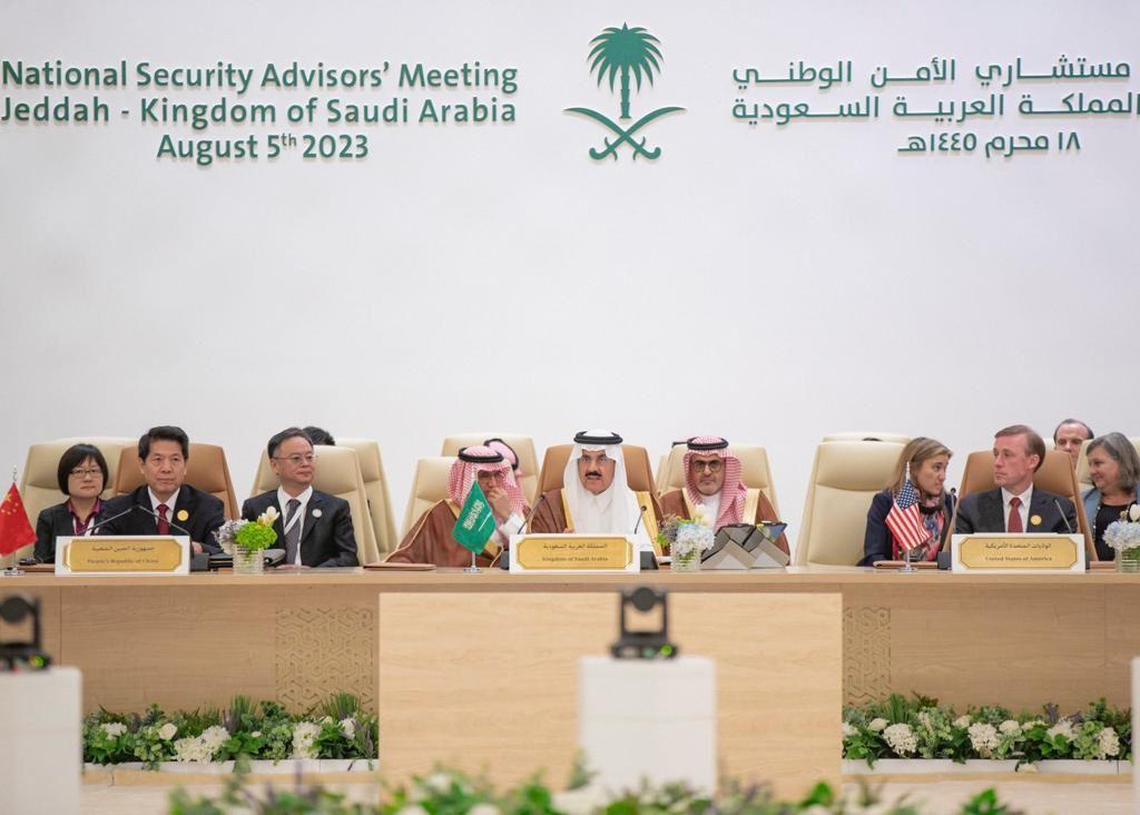 The National Security Advisors and Representatives of a Number of Countries and International Organizations  Concluded their meeting in Jeddah Regarding the Ukrainian Conflict.
