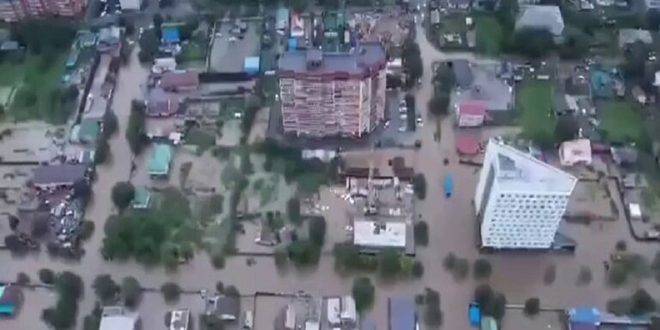 إعلان حالة الطوارئ جراء الفيضانات في مدينة شرق روسيا