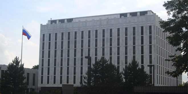السفارة الروسية في واشنطن: أمريكا تتجاهل المطالب الروسية بشأن انتهاكاتها لاتفاقية الأسلحة البيولوجية