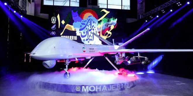 إيران.. إزاحة الستار عن طائرة مهاجر 10 المسيرة