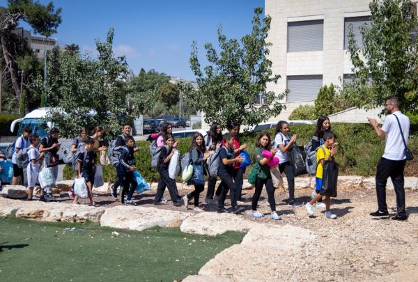 حفل استقبال على شرف الأطفال المقدسيين العائدين من المغرب