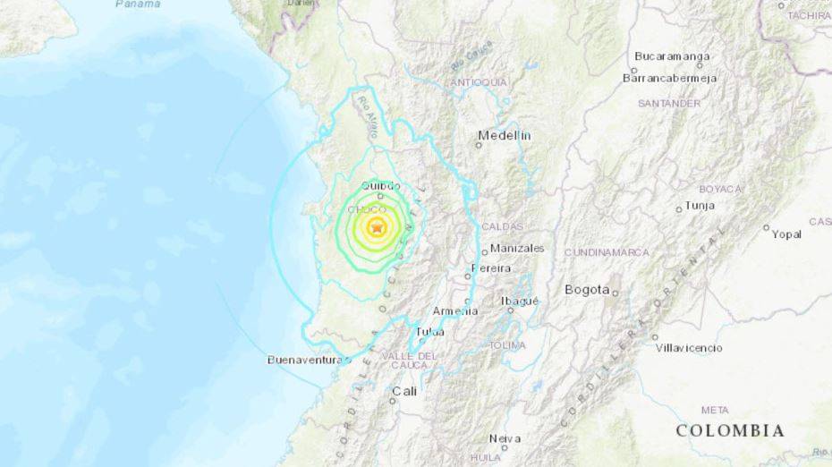 زلزال بقوة 5.5 درجات يضرب كولومبيا