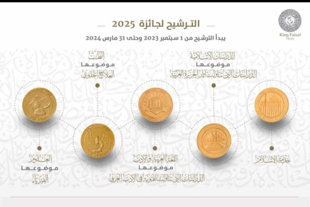 فتح باب الترشيح لجائزة الملك فيصل