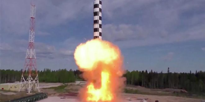 وضع أحدث نظام من صاروخ سارمات الروسي في الخدمة القتالية