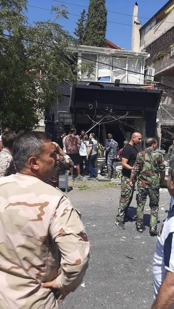 عاجل ..انفجار أسطوانة غاز بمطعم ملاصق لبيت الفنان ايمن زيدان في سوريا