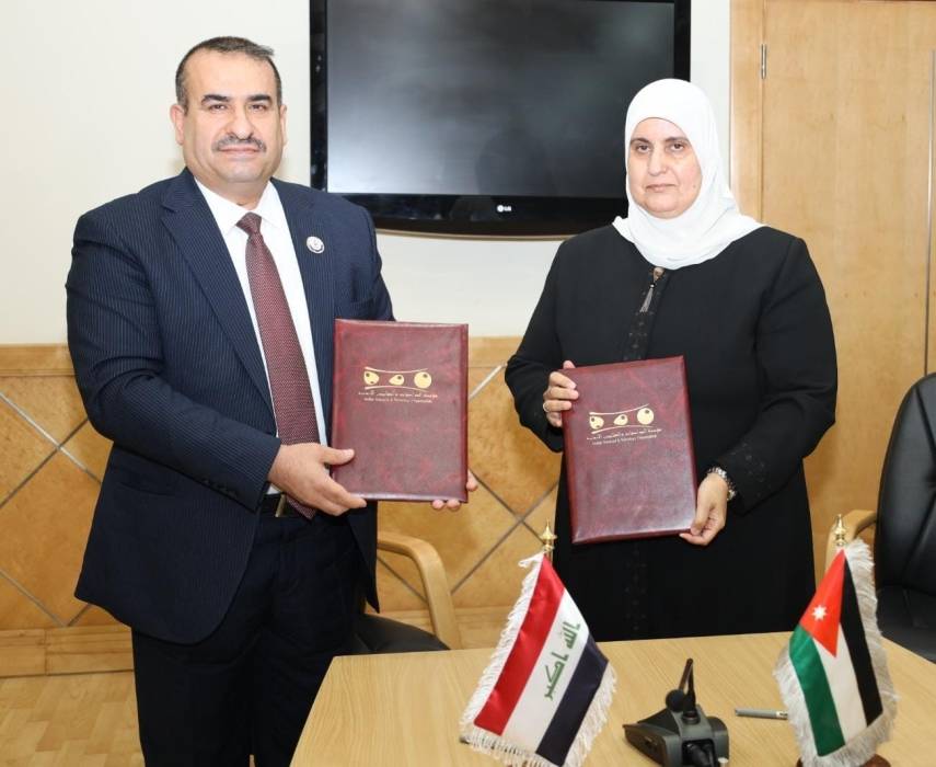 الأردنّ والعراق يوقعان مذكّرة تفاهم بمجال المواصفات وتقويم المطابقة