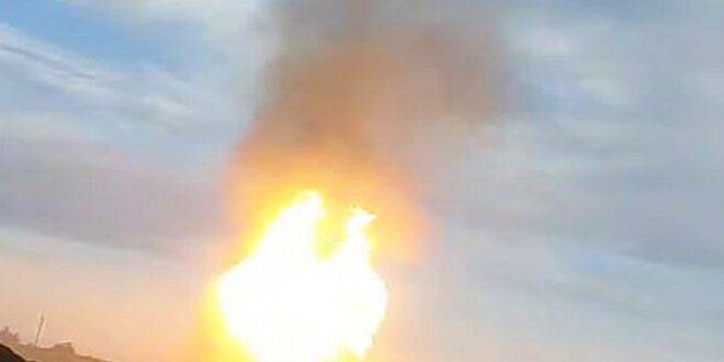 اندلاع حريق في أحد أنابيب الغاز جنوب روسيا