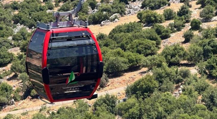 208 آلاف شخص زاروا تلفريك عجلون منذ تشغيله