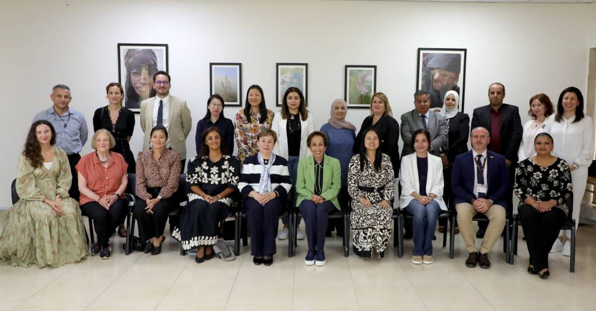 الأميرة بسمة بنت طلال تلتقي وفد منظمة (USA for UNFPA )