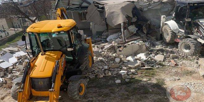 قوات الاحتلال تهدم ثلاثة منازل شرق نابلس وشمال أريحا