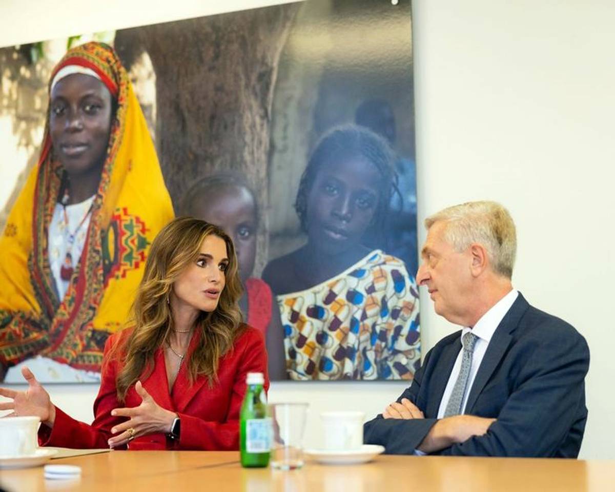 Queen Rania Meets with UN High Commissioner for Refugees to Discuss Global Refugee Crisis