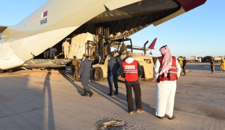 ليبيا: وصول 70 طائرة و8 سفن لمساعدة المناطق المنكوبة