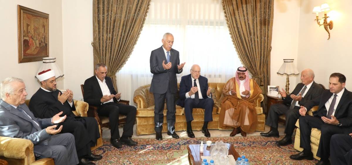 مندوبا عن  الملك وولي العهد ....العيسوي  يعزي ال بدير وال ميقاتي