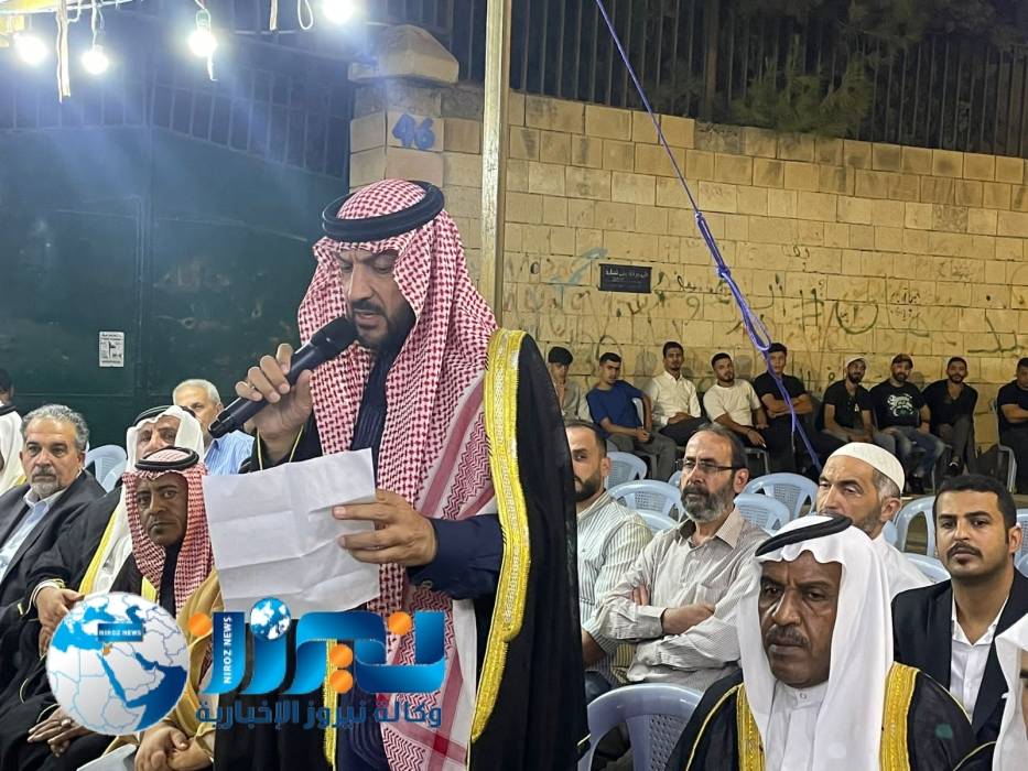 الشيخ الحويان يترأس جاهة عشائرية بسبب مقتل عمر الجيلاني ...صور