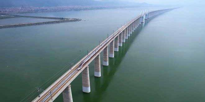 الصين تفتتح أسرع خط للسكك الحديدية فائقة السرعة العابرة للبحر