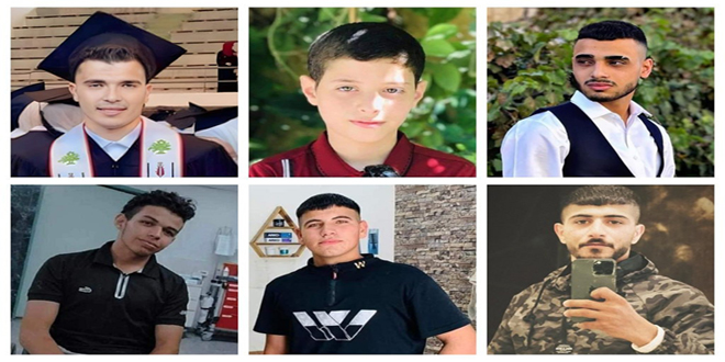 استشهاد ستة فلسطينيين وإصابة العشرات برصاص الاحتلال في الضفة الغربية