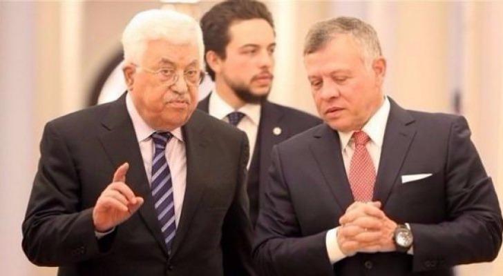 الملك لعباس : موقف الأردن الثابت تجاه القضية الفلسطينية