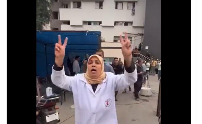 ممرضة فلسطينية تتلقى نبأ استشهاد زوجها أثناء عملها