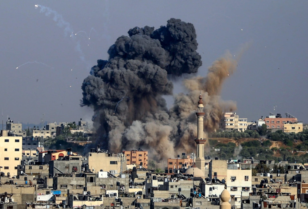 Death toll from Israeli air raids in Gaza at 1#44;055