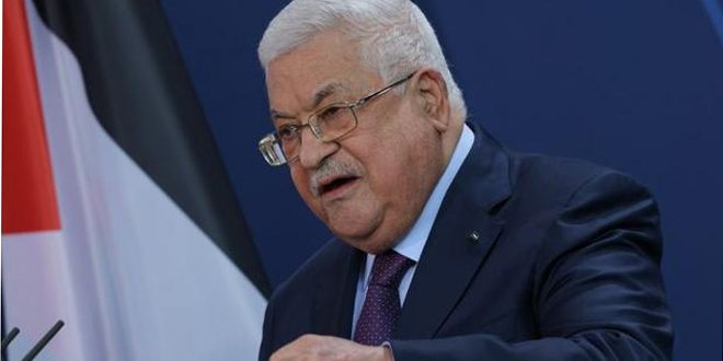 عباس يطالب بوقف العدوان الإسرائيلي على الشعب الفلسطيني في قطاع غزة ومنع تهجيره