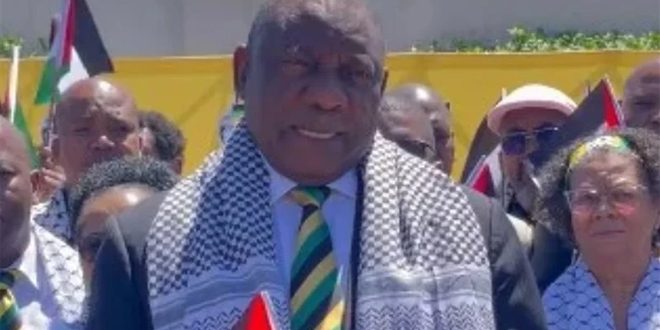 رئيس جنوب أفريقيا يؤكد تضامنه مع الشعب الفلسطيني في مواجهة العدوان الإسرائيلي