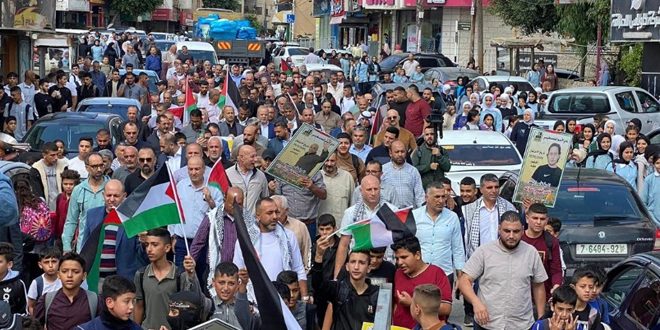 مظاهرتان في طوباس وبيت لحم تنديداً بعدوان الاحتلال المتواصل على قطاع غزة