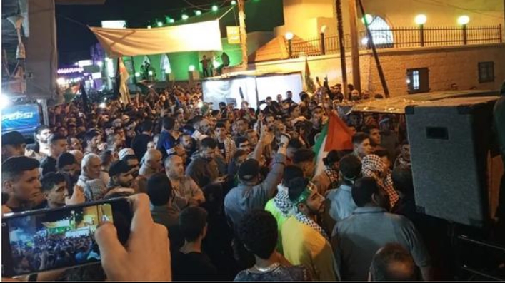 مسيرات ووقفات  تضامنية مع فلسطين  في المخيم وحي التركمان باربد