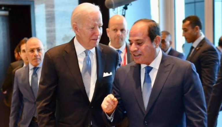 السيسي وبايدن.. توافق على حماية المدنيين وتوصيل المساعدات لغزة