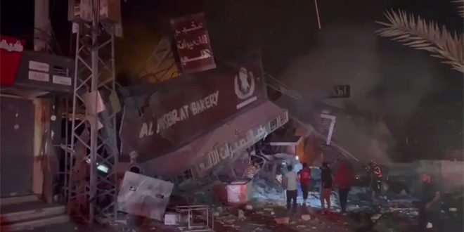 أهالي مخيم النصيرات لسانا: إجرام (إسرائيل) طال خبزنا اليومي