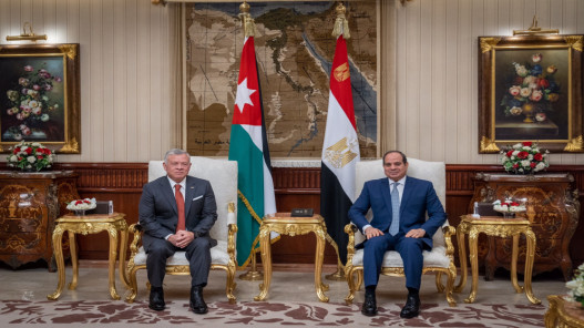 عاجل ..الملك والرئيس المصري السيسي يؤكدان رفض سياسة العقاب الجماعي على غزة