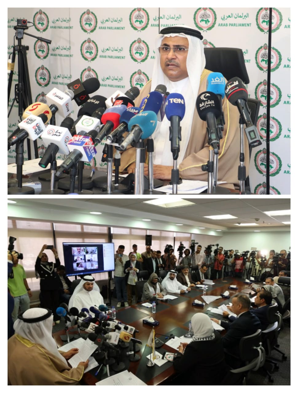 البرلمان العربي : استهداف المستشفيات بالقصف الإسرائيلي جريمة حرب وجريمة ضد الإنسانية ووصمة عار في جبين المجتمع الدولي