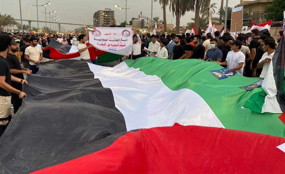 العراق ... حشود غفيرة لنصرة القضية الفلسطينية