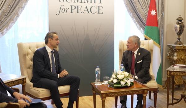 King discusses dangerous developments in Gaza with Greece PM